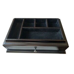 Vintage Bombay Co. Men's Wooden Valet Dresser Desk Organizer